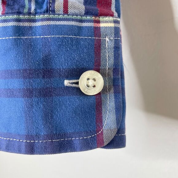 Vineyard Vines Blue Red Long Sleeve Plaid Button Up Whale Shirt Size Small Men's - Picture 8 of 10